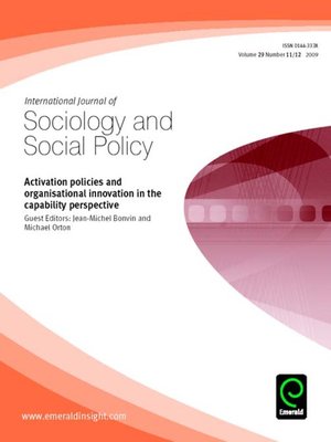 cover image of International Journal of Sociology and Social Policy, Volume 29, Issue 11&12